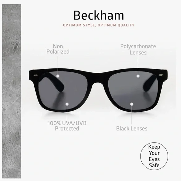Sunglasses — Matte Black, Beckham by Optimum Optical - Picture 7 of 16